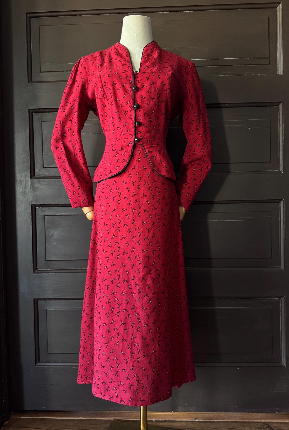 1970s  Dragonfly Print Suit