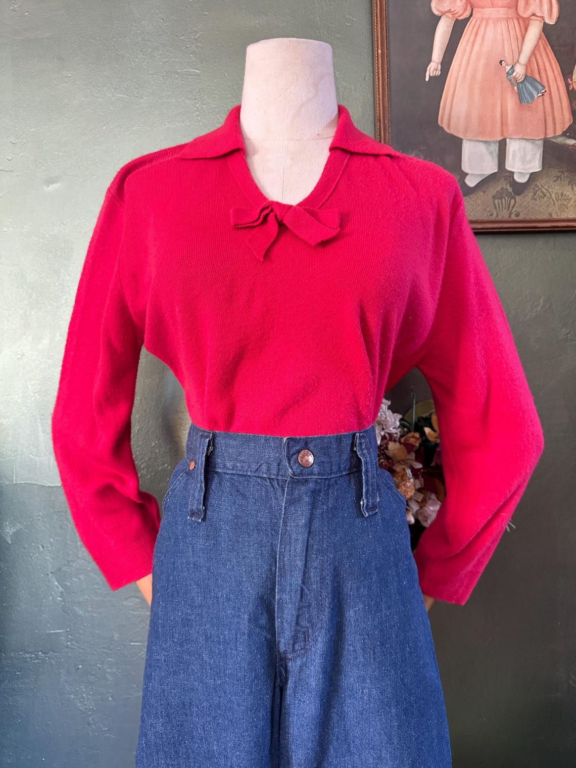 1950s  Hot Pink Sweater