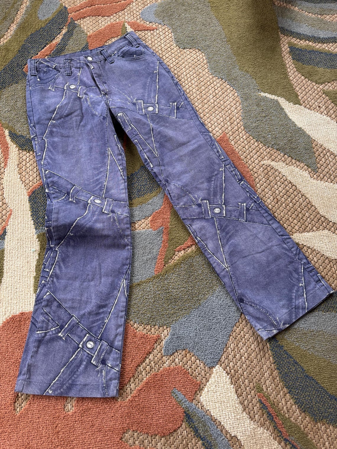 1970s Jean print pants