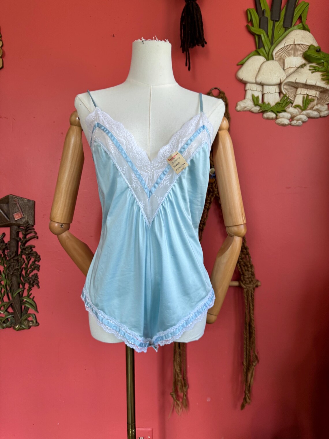 1980s Early 90s Blue Deadstock Nightie
