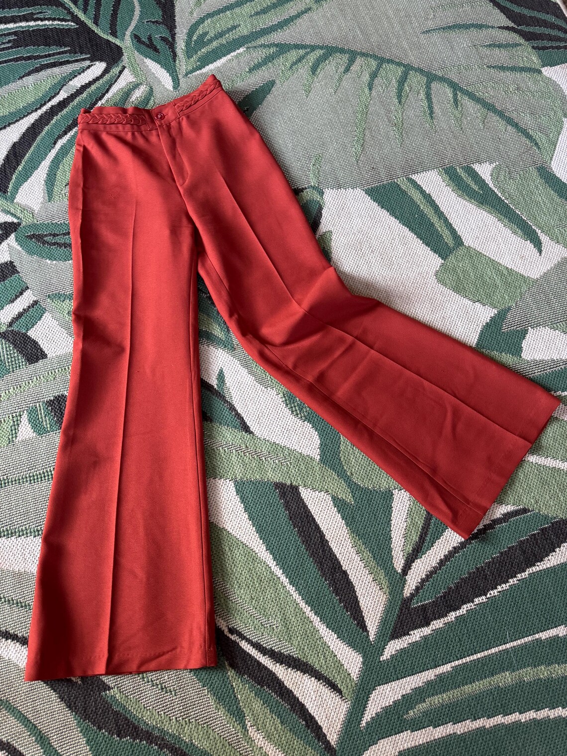 1970s Cinnamon High Waist Flares