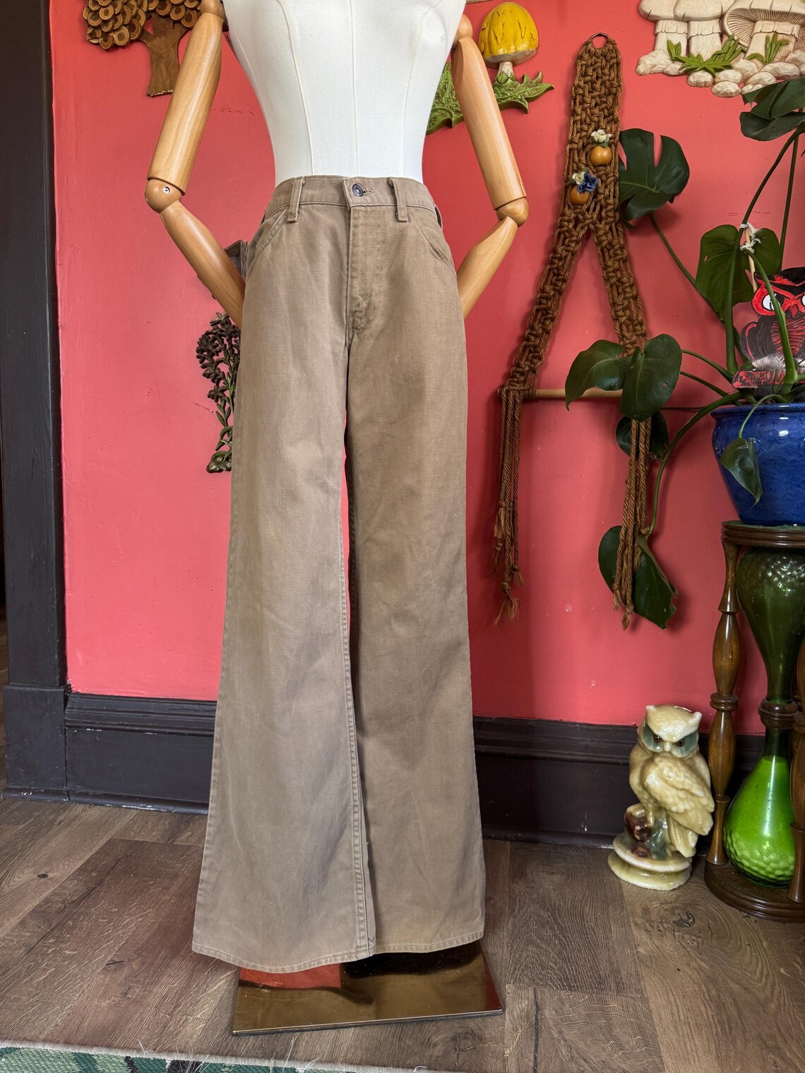 1960s Early 70s Levi Khaki Flares